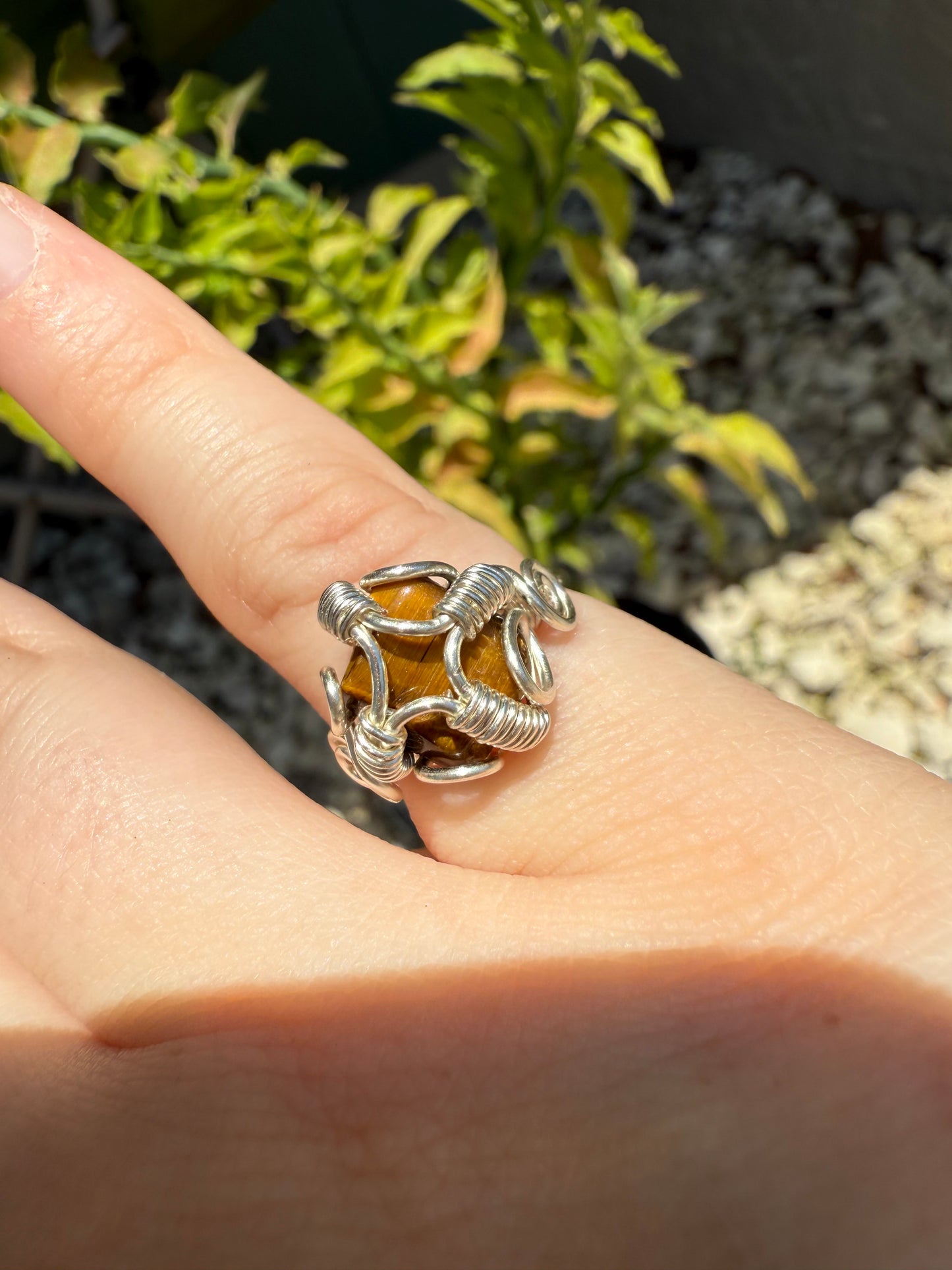 Size 4.5 tigers eye ring