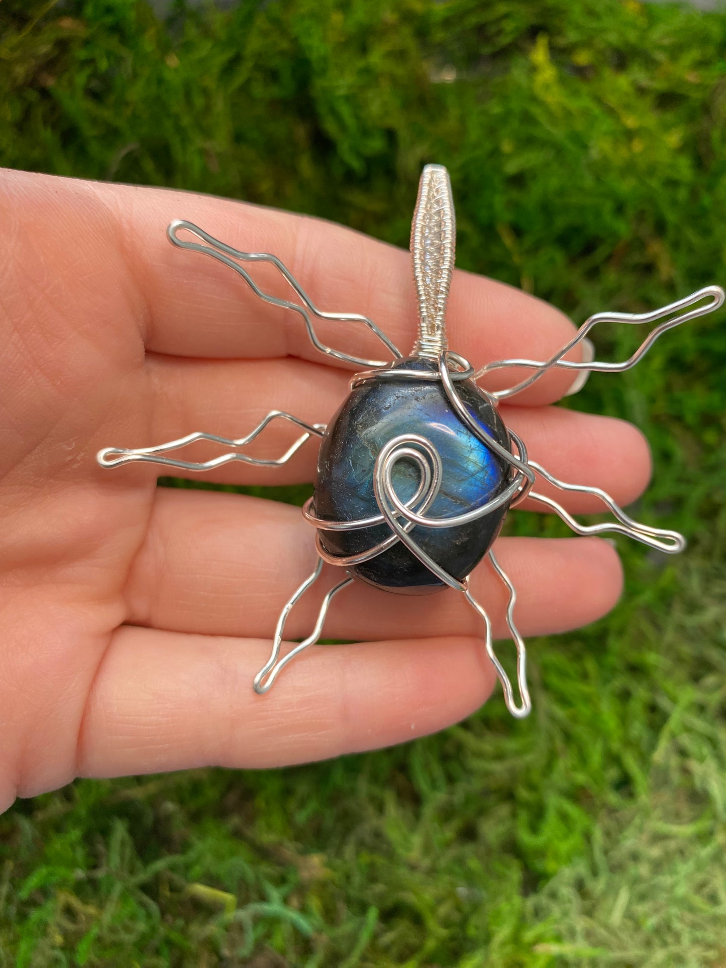 Labradorite sun pendant