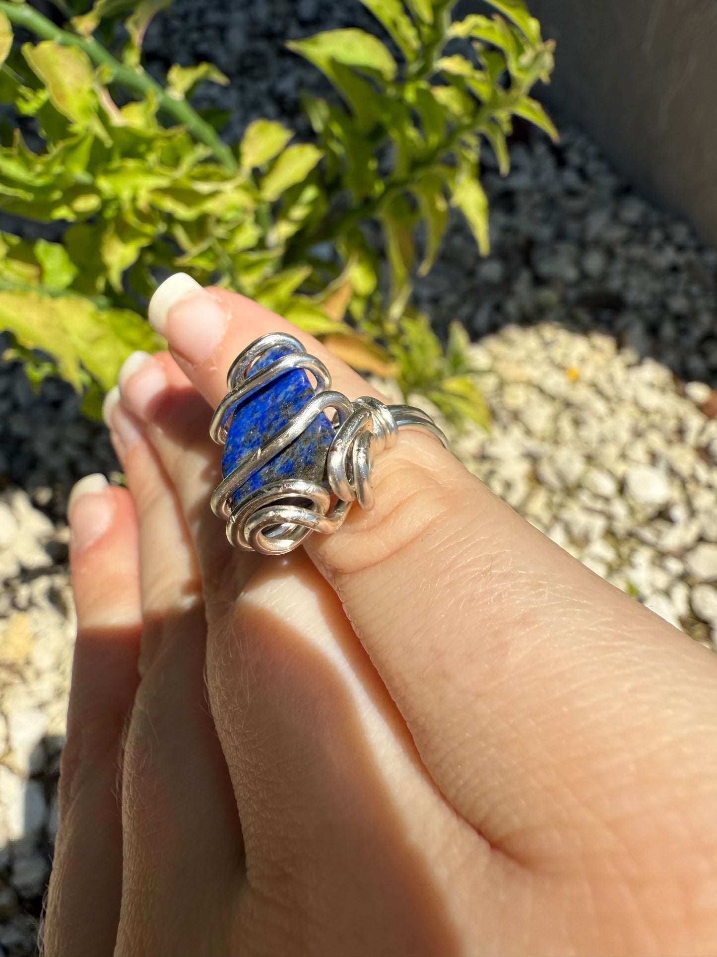 Size 2.5 lapis lazuli ring