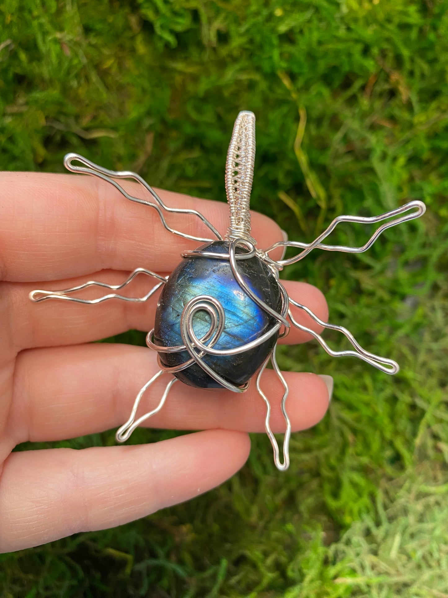Labradorite sun pendant