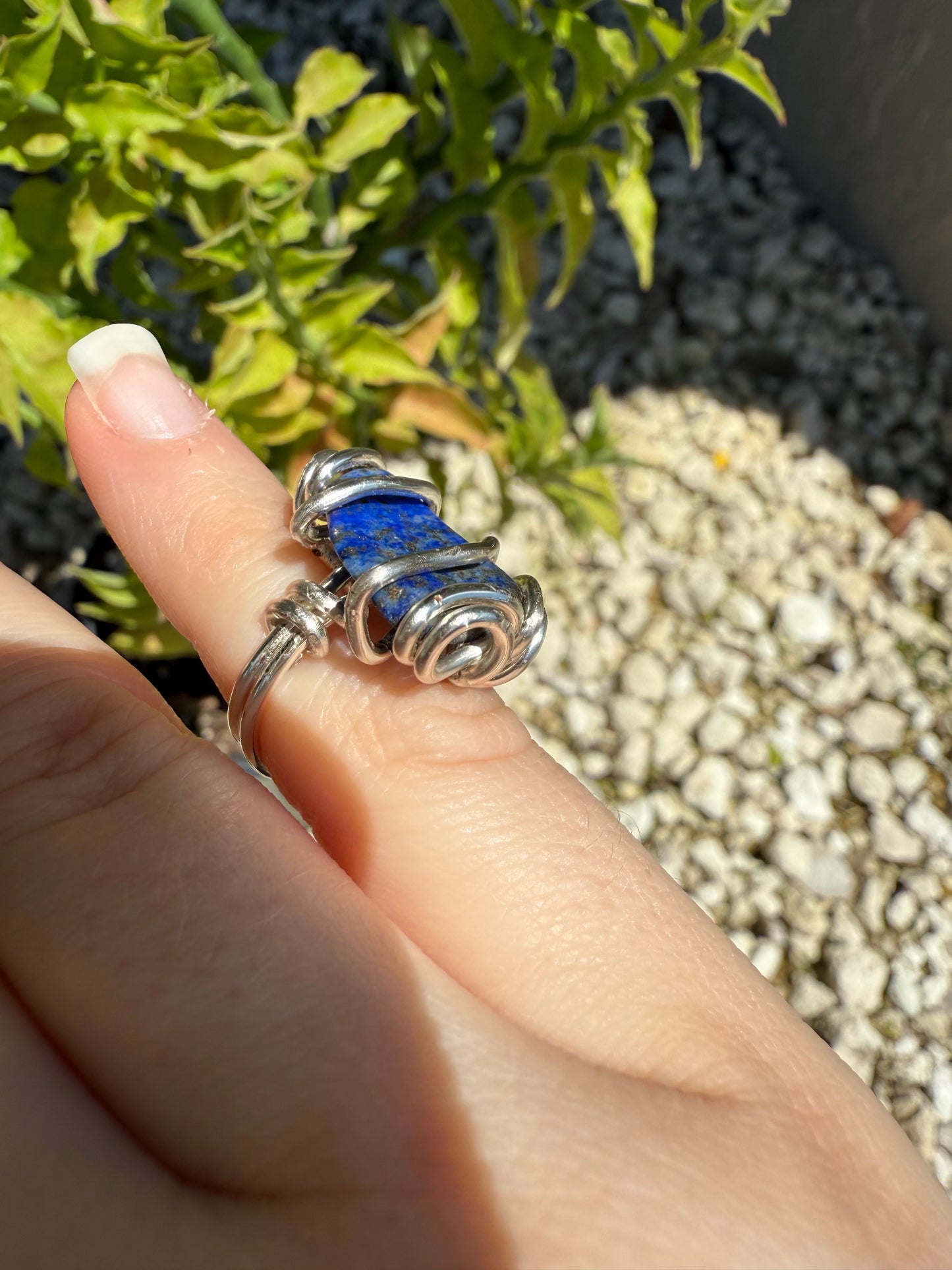 Size 2.5 lapis lazuli ring