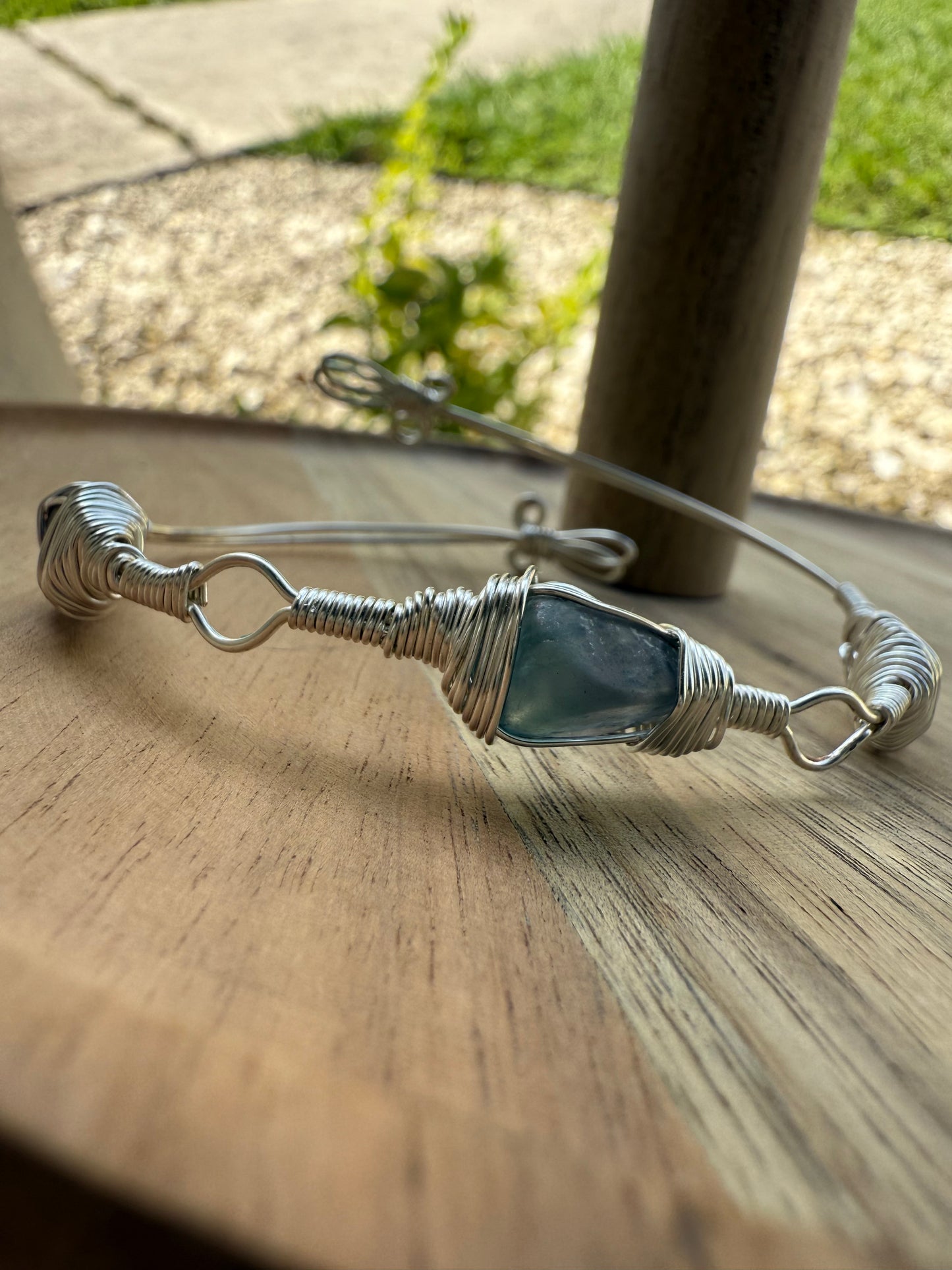 Bangle drop: rainbow fluorite