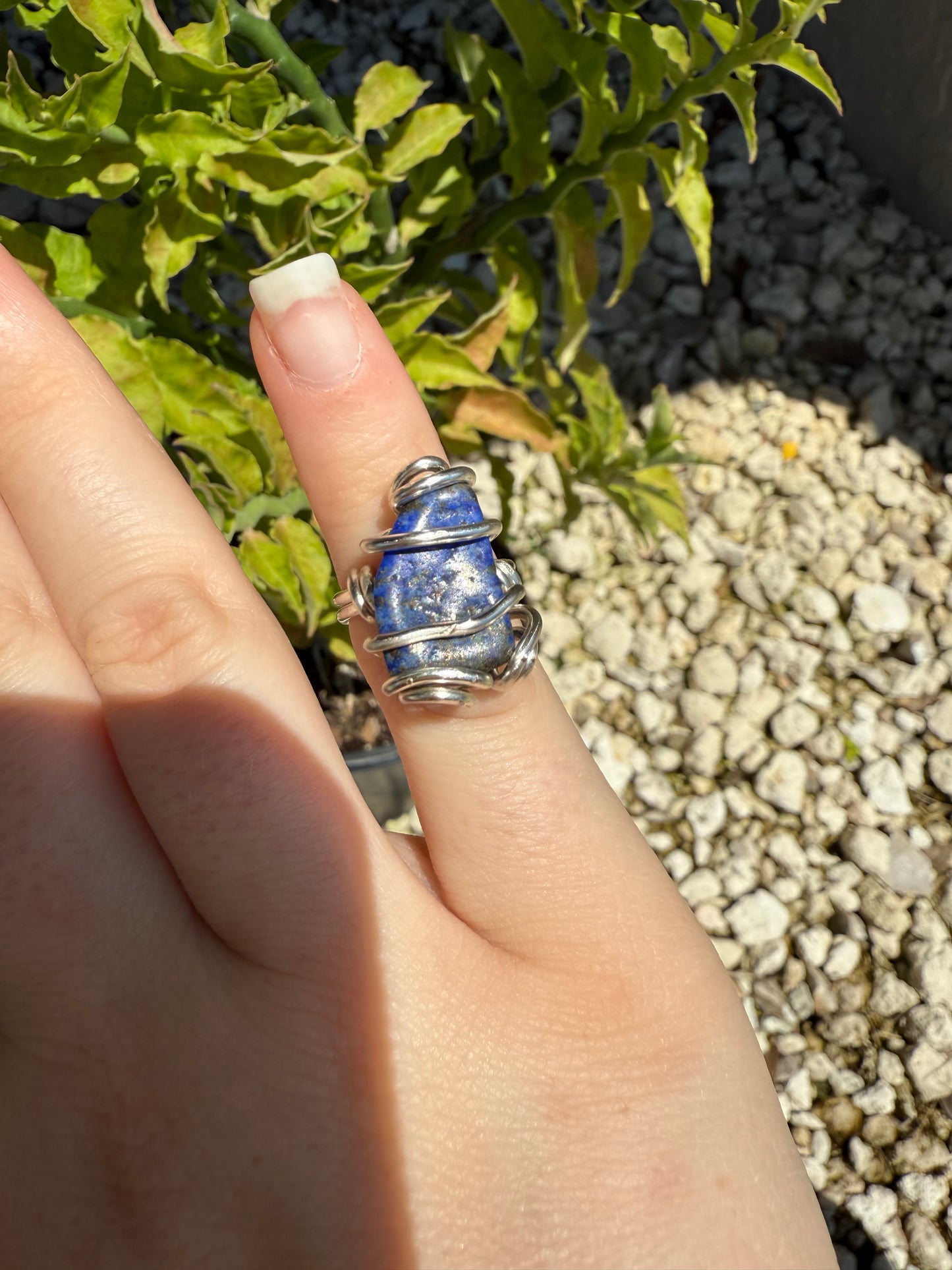Size 2.5 lapis lazuli ring