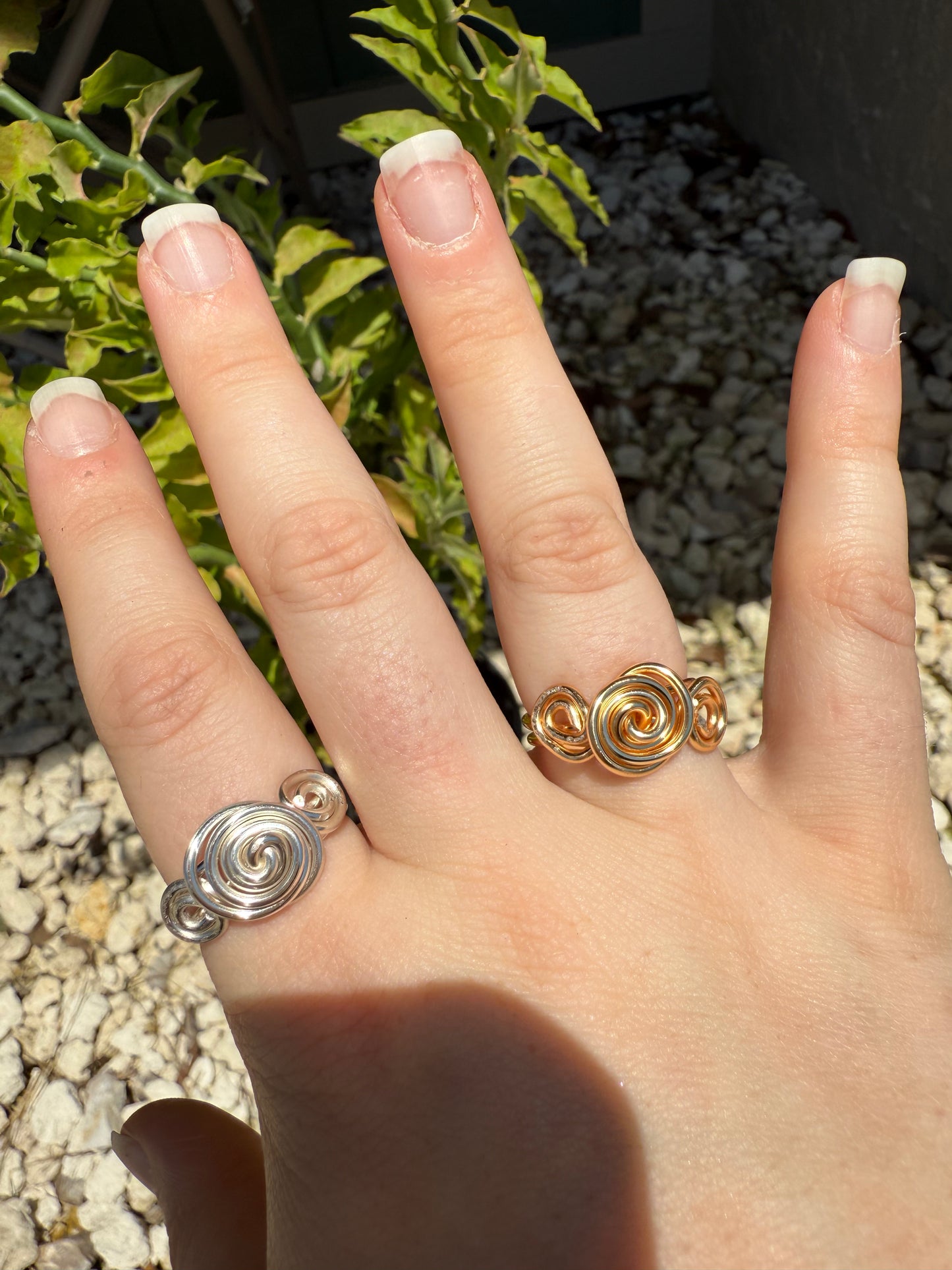 Triple swirl ring all sizes