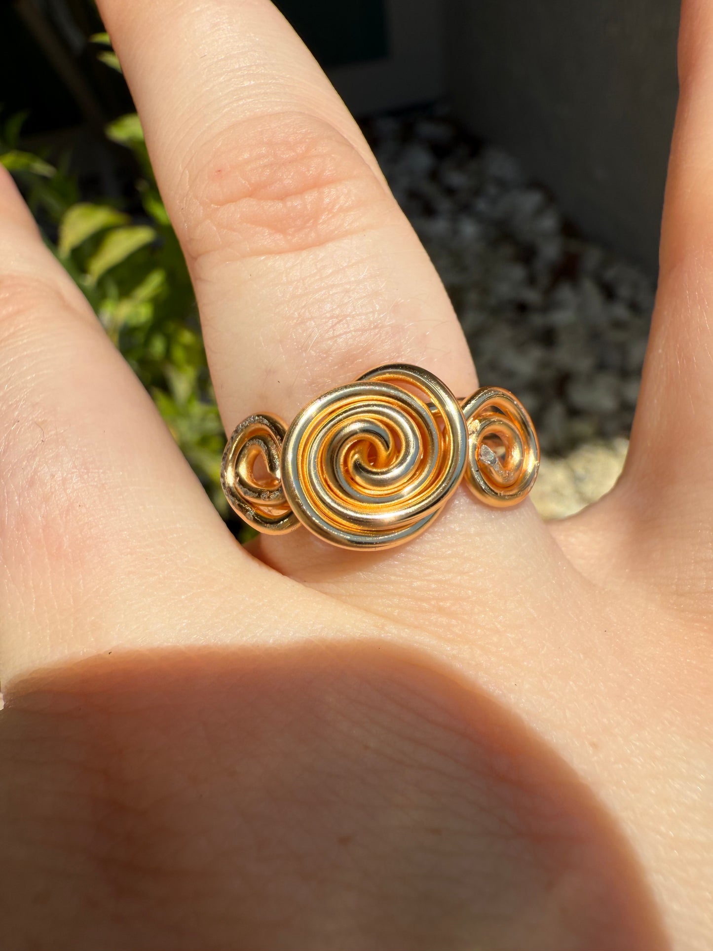 Triple swirl ring all sizes