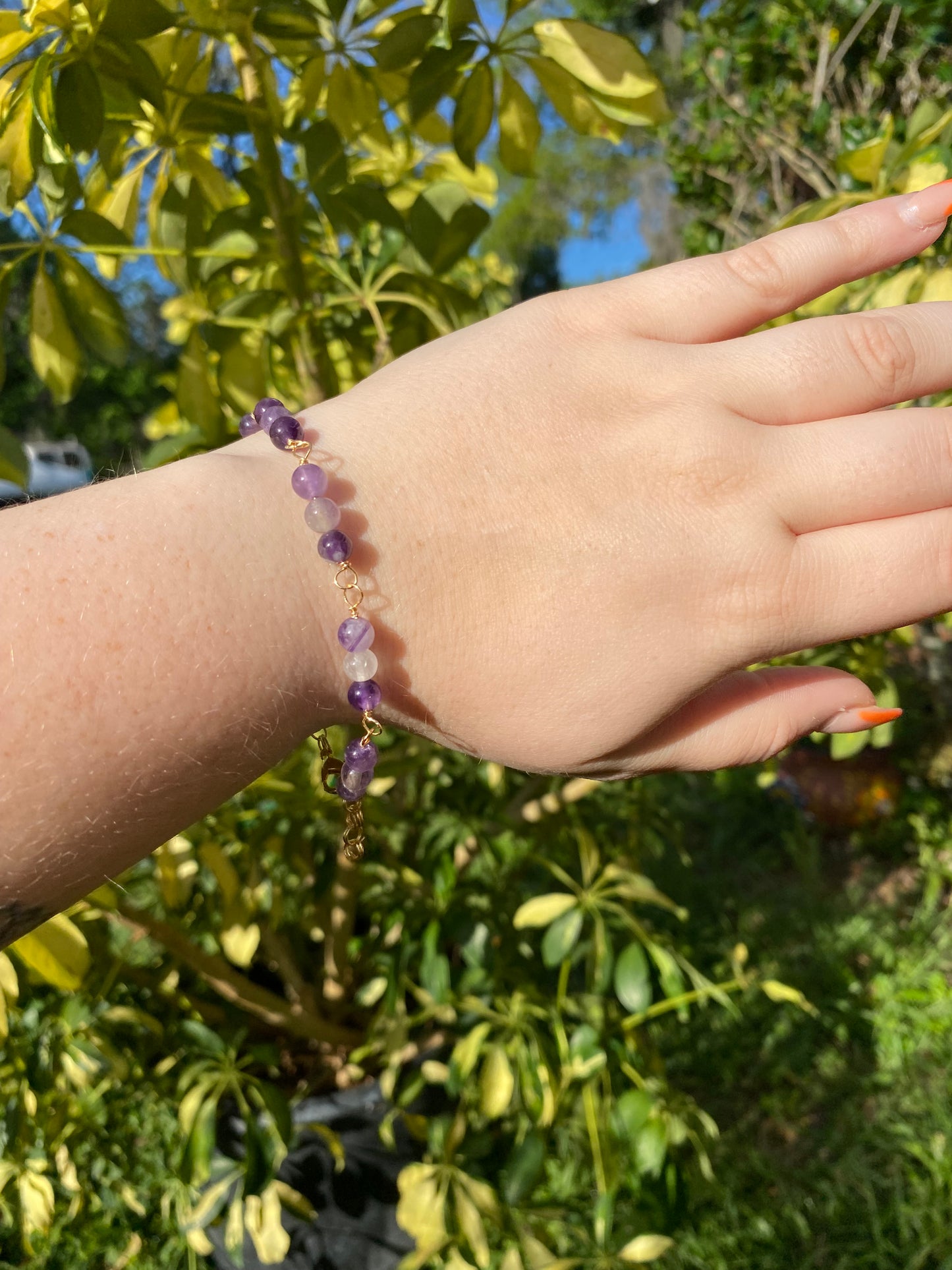 AMETHYST WIRE BRACELET