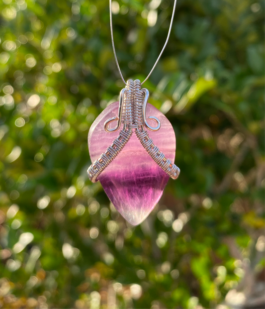 A Rainbow fluorite pendant