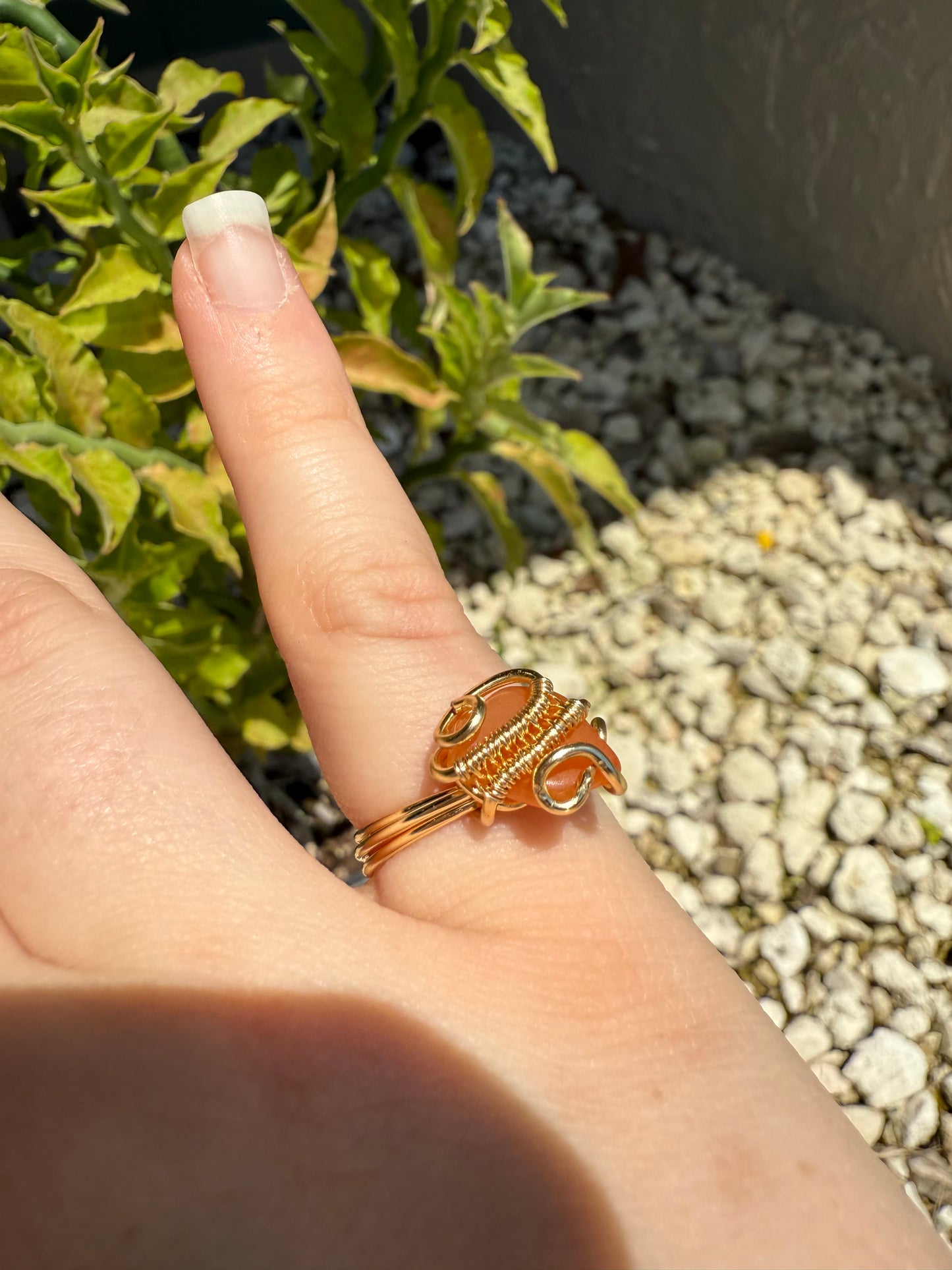 Size 5.5 carnelian ring