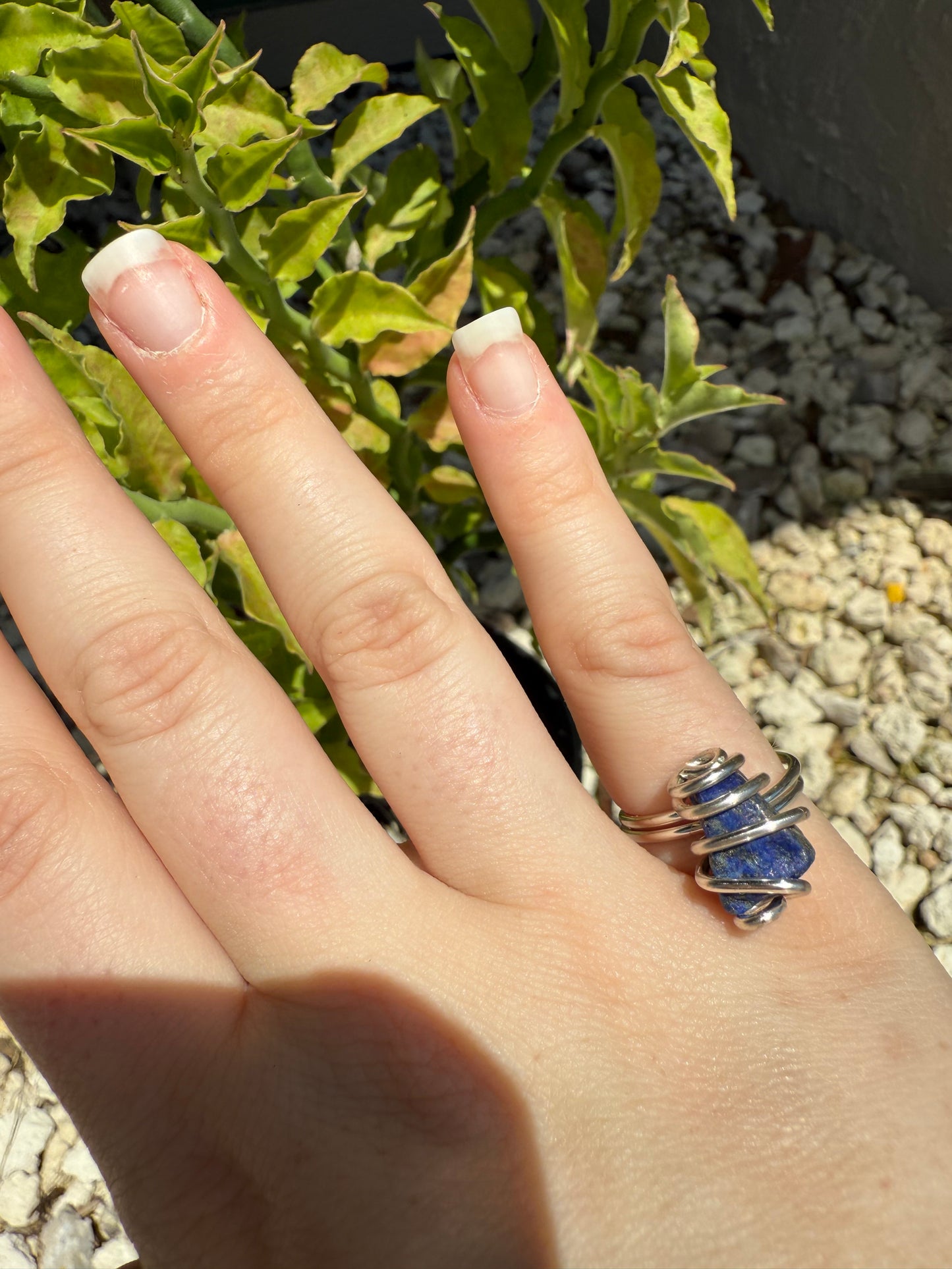 Size 7 lapis lazuli ring