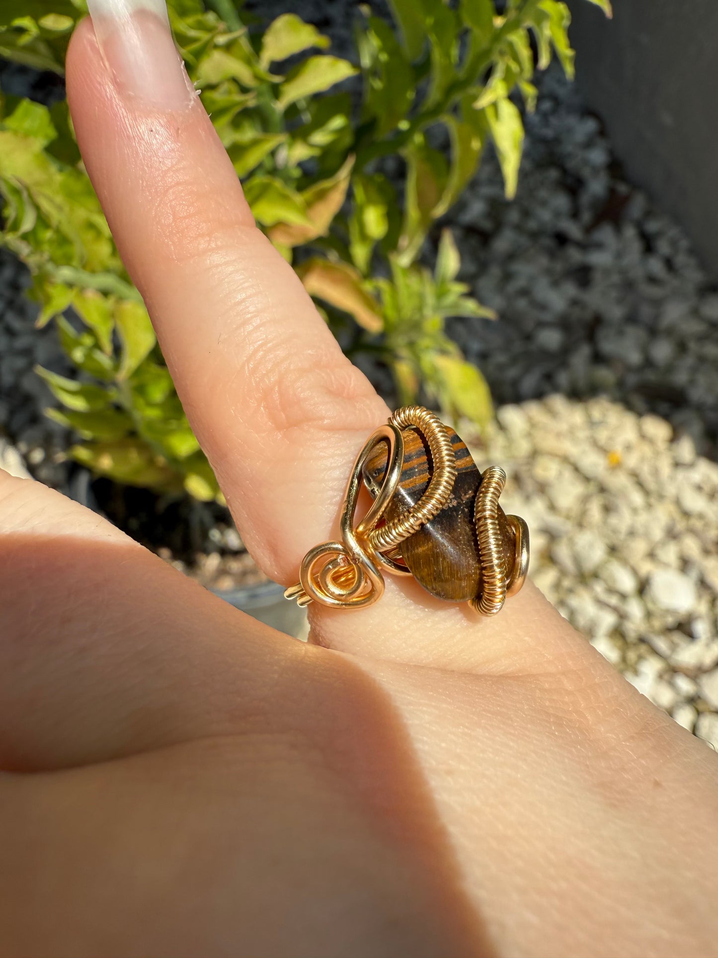 Size 4.5 tigers eye ring
