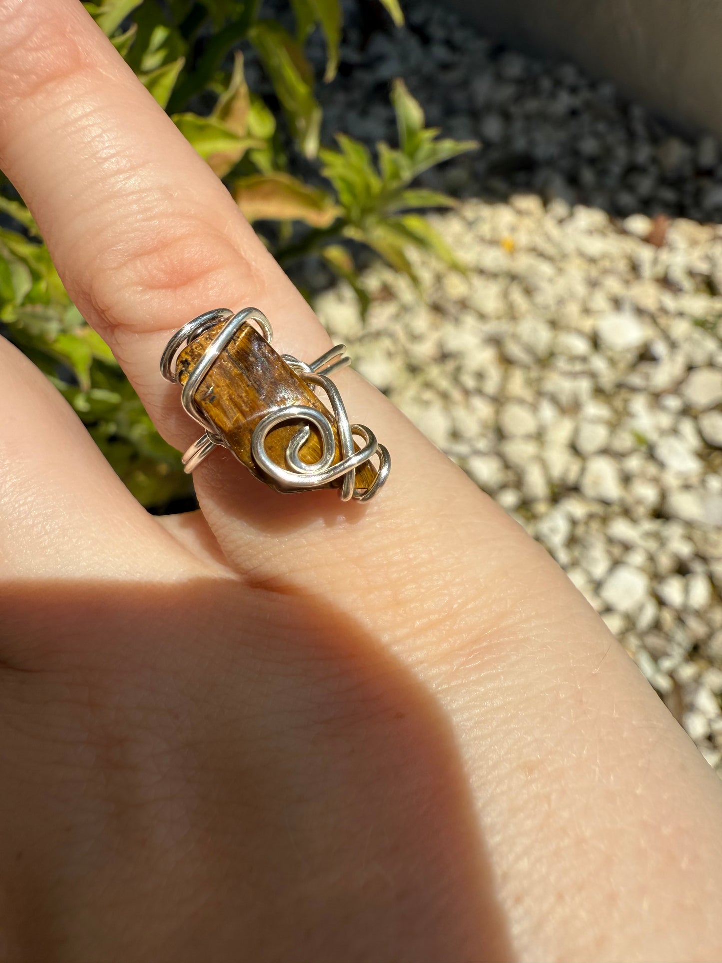 Size 4.5 tigers eye ring