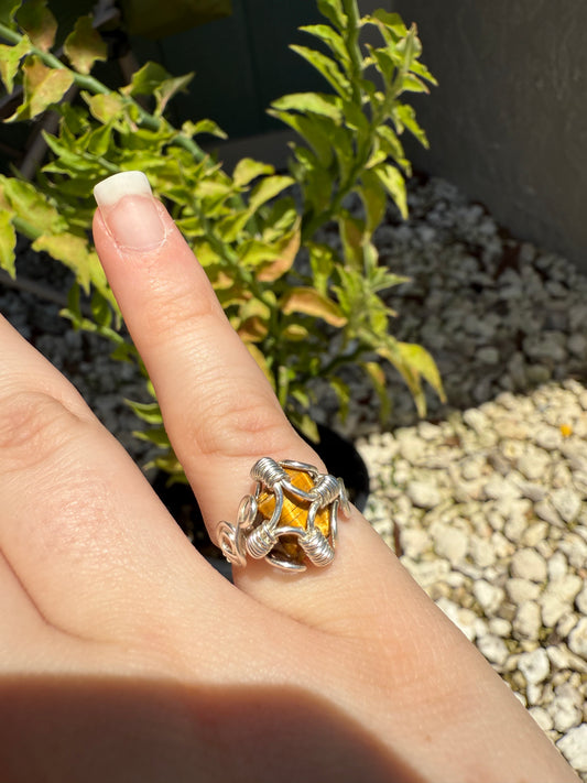 Size 4.5 tigers eye ring