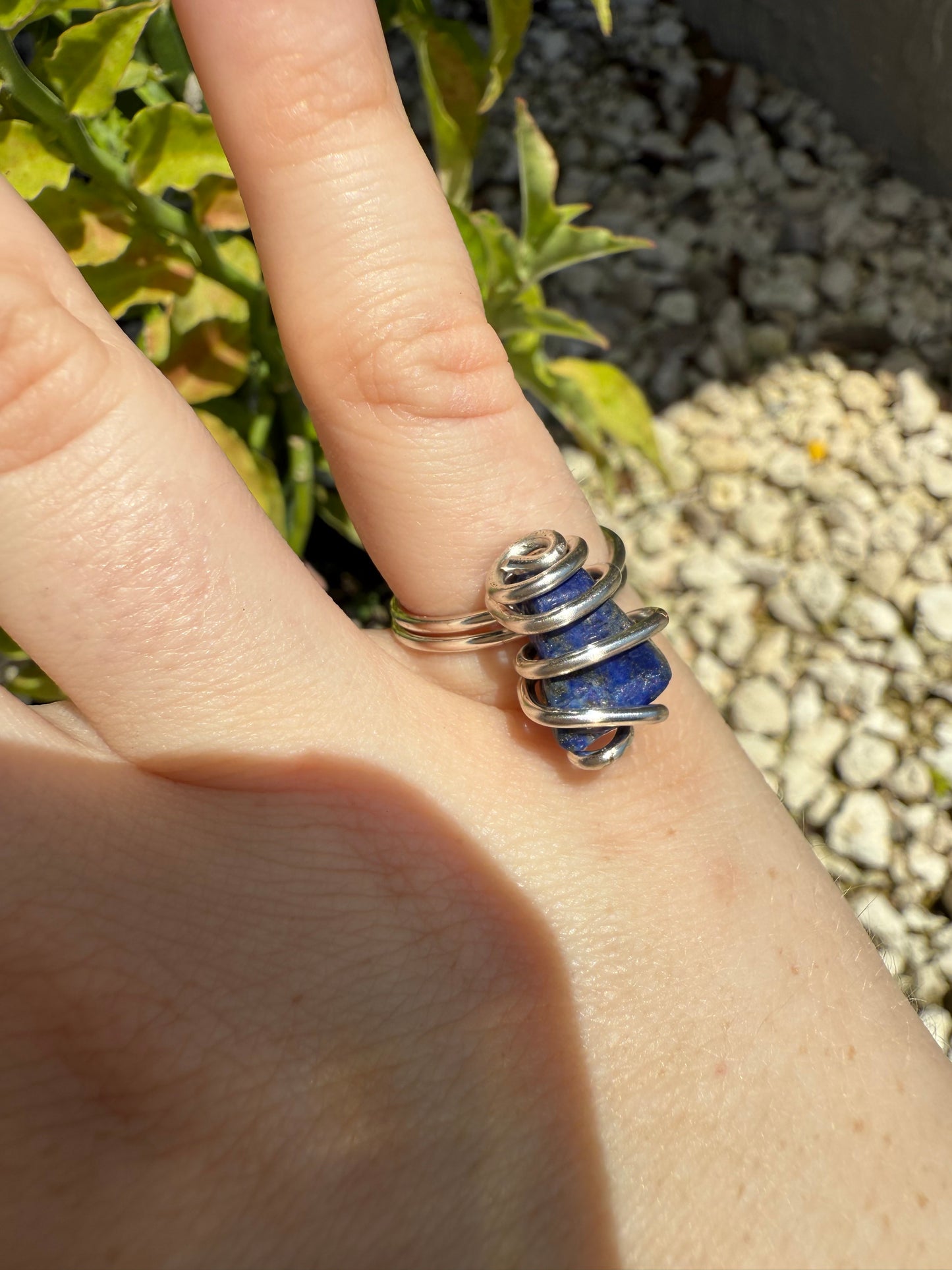 Size 7 lapis lazuli ring