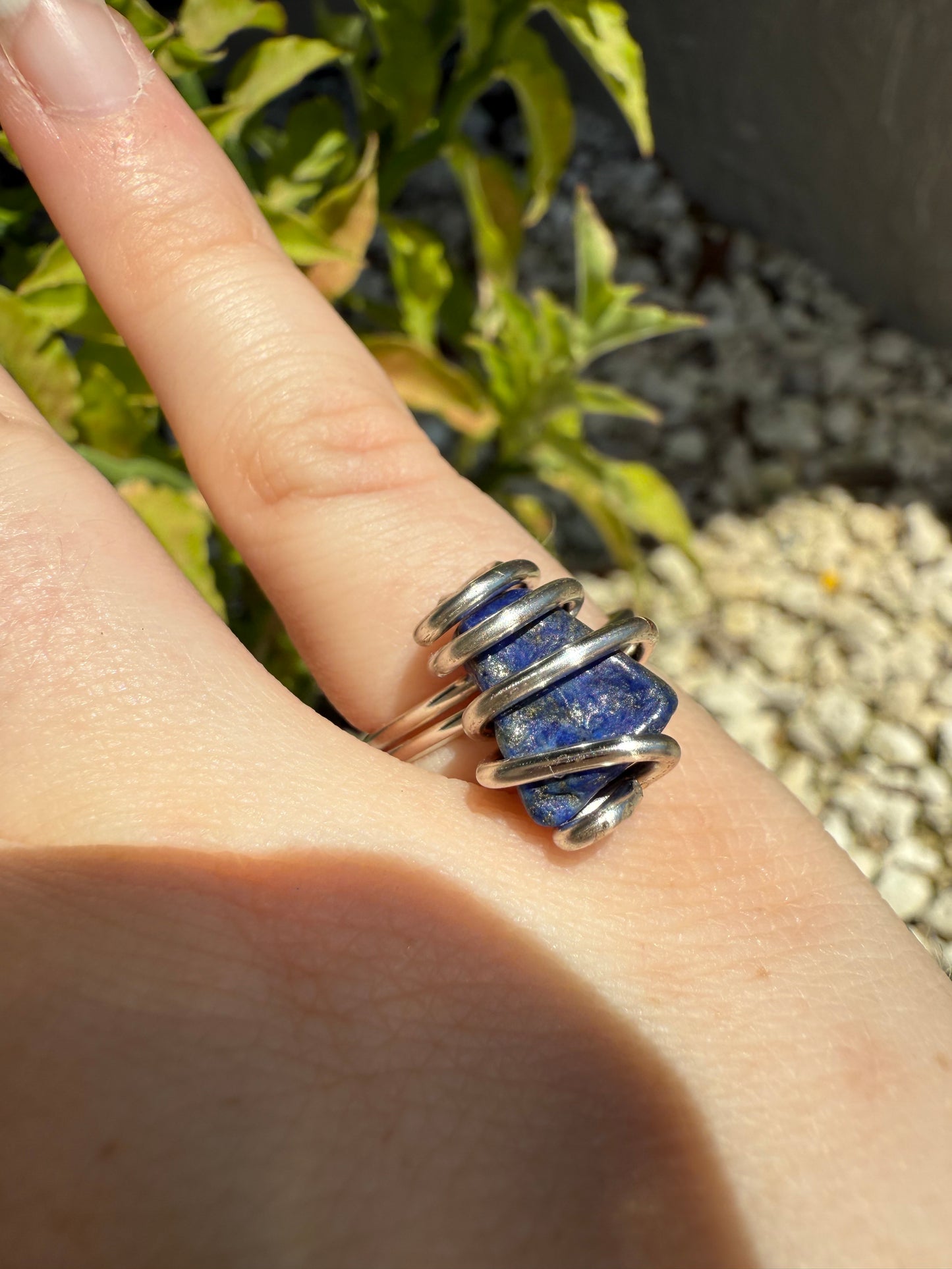 Size 7 lapis lazuli ring