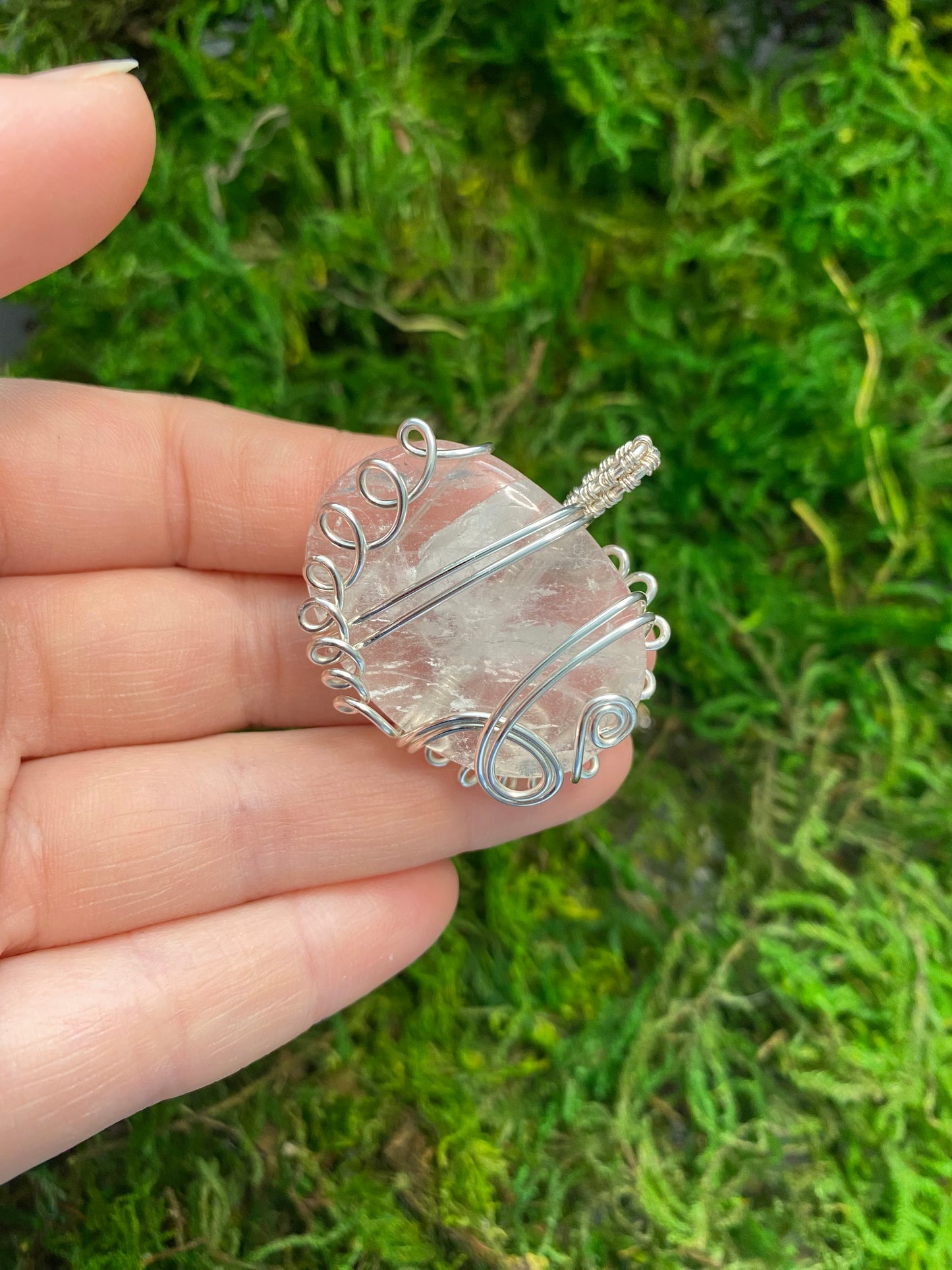 Clear quartz pendant