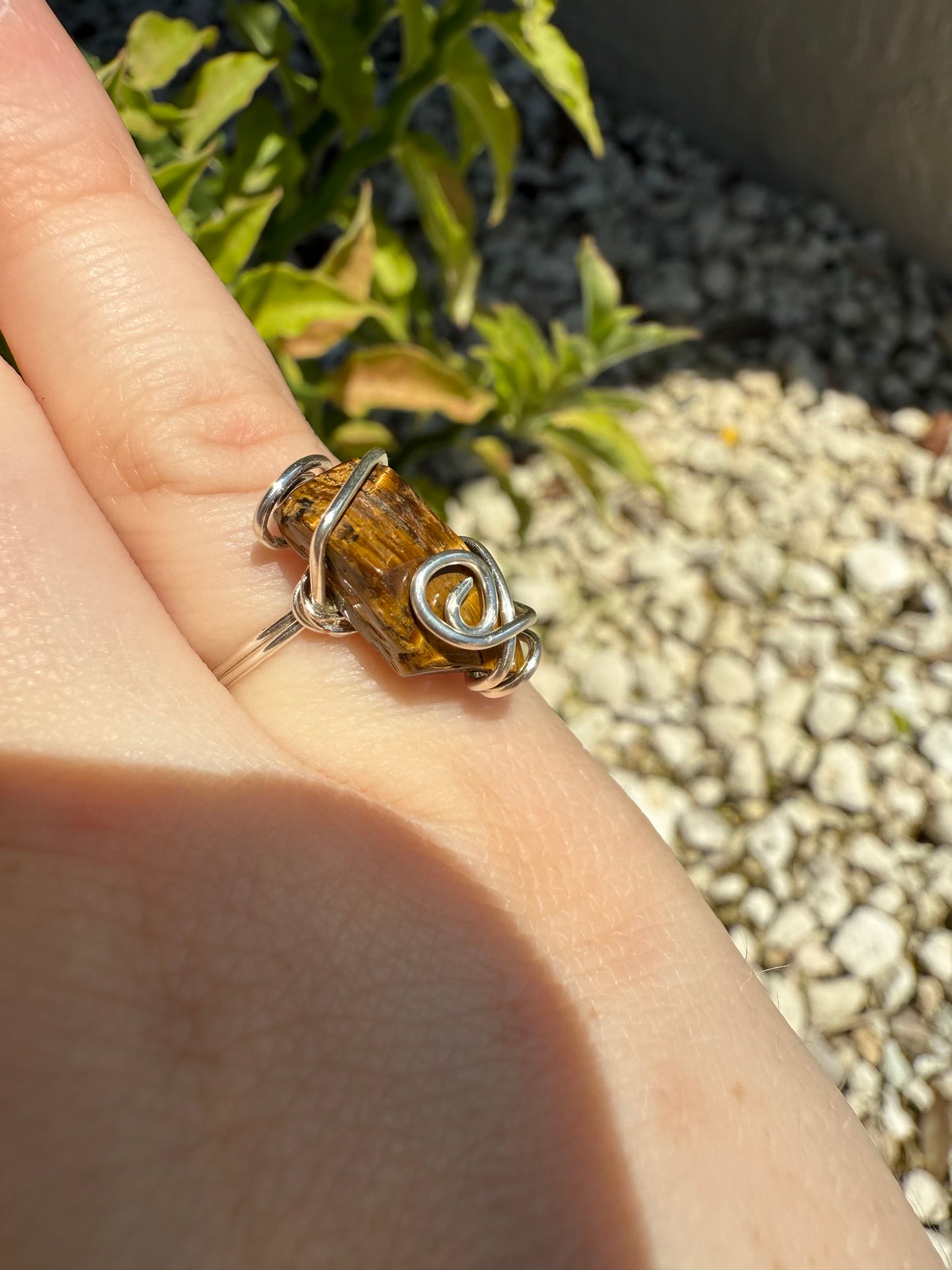 Size 4.5 tigers eye ring