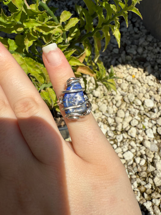 Size 2.5 lapis lazuli ring