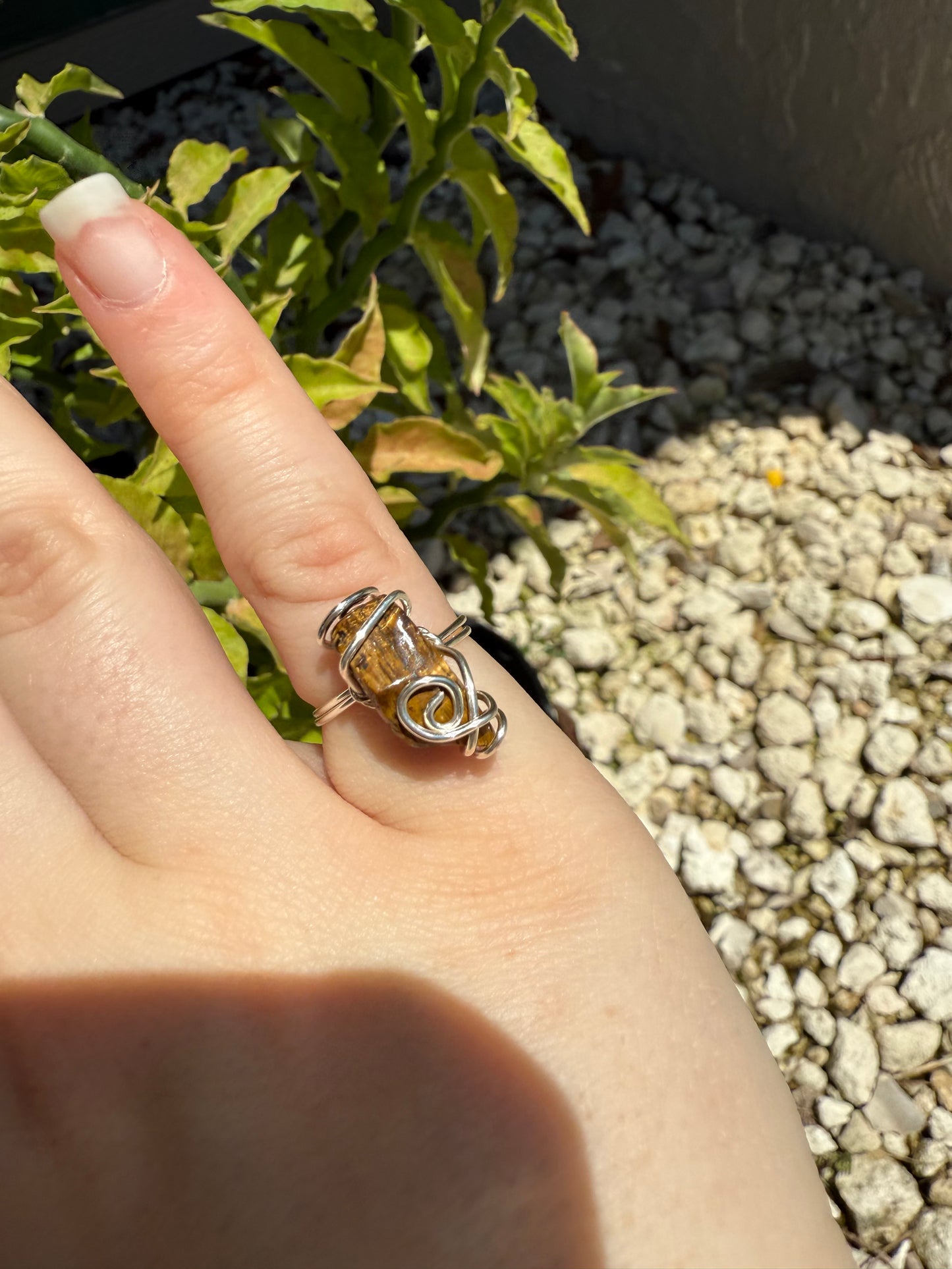 Size 4.5 tigers eye ring