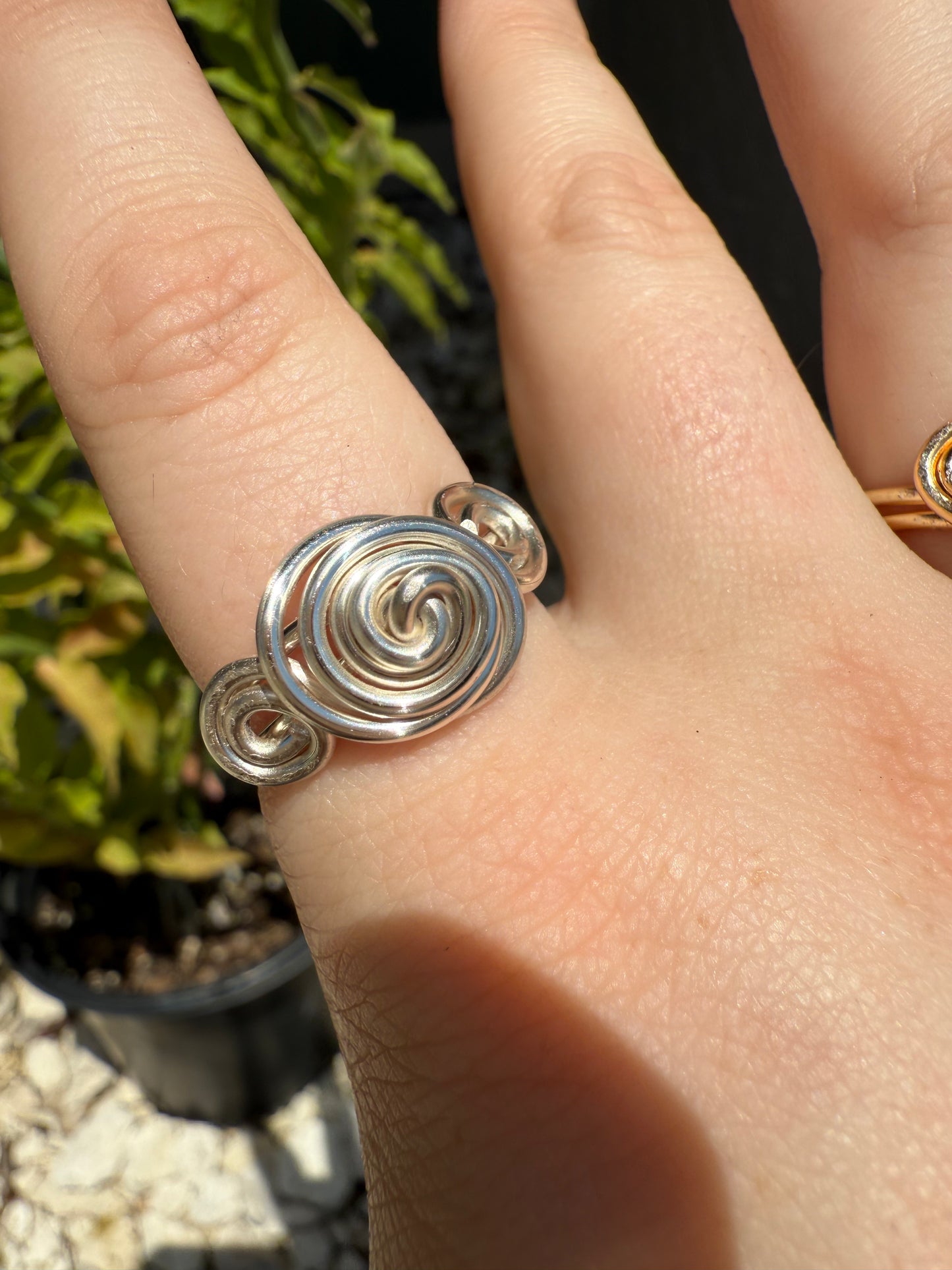 Triple swirl ring all sizes